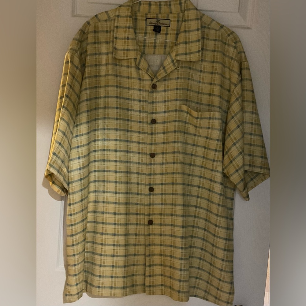 Tommy Bahama silk plaid shirt